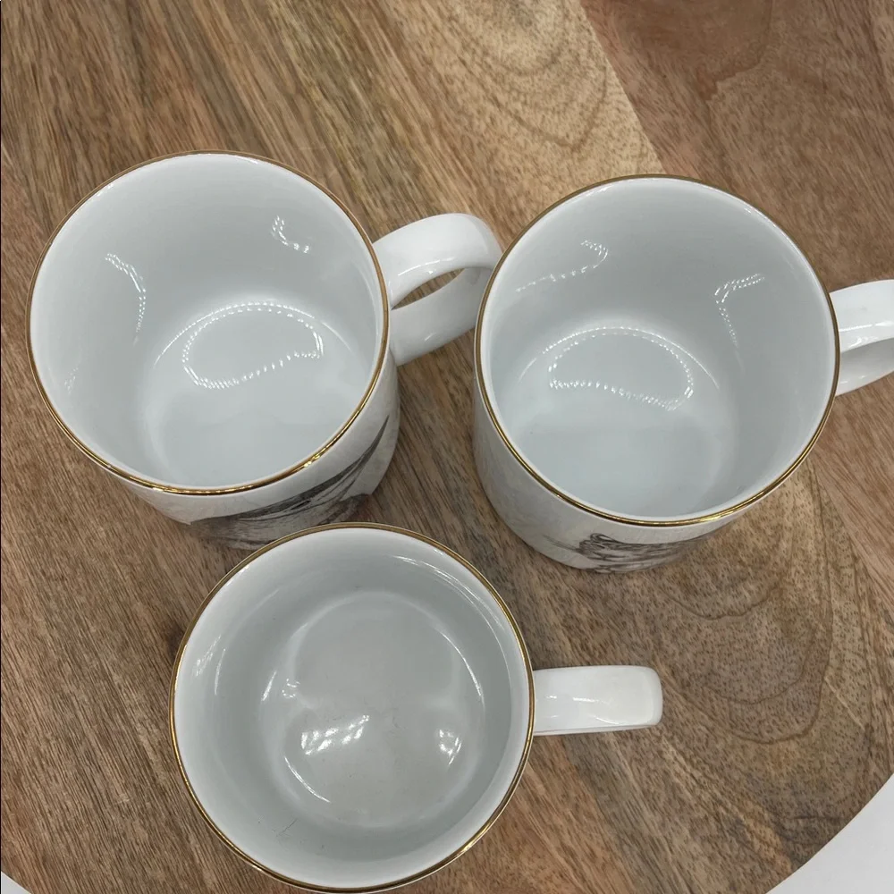 West Elm + Rachel Kozlowski Gilded Dapper Animal Print Mugs-Set of 3